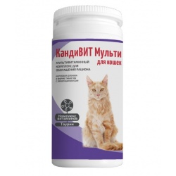 КандиВИТ Мульти для кошек, кормовая добавка для обогащения рациона, 50 таб.