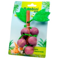 Bambini Pets Игрушка для грызунов из дерева и люфы, Виноград