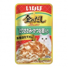 INABA влажный корм для кошек Kinnodashi Куриное филе с кацуобуси, 60 г