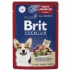 Brit Premium Пауч мясное ассорти в соусе для взрослых собак, 85 г