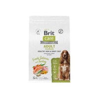 Brit Care сухой корм для собак средних пород для кожи и шерсти, с лососем и индейкой 1,5 кг
