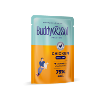 Buddy Sol пауч для врослых кошек, кусочки в соусе с курицей