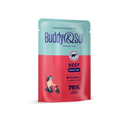 Buddy Sol пауч для врослых кошек, кусочки в соусе с телятиной
