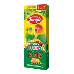 Happy Jungle Палочки для птиц микс 3 вкуса 3 шт