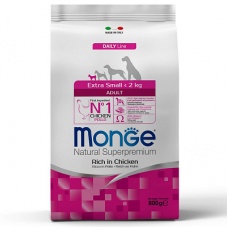 Monge Dog Extra Small корм для взрослых собак миниатюрных пород с курицей