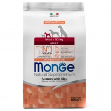 Monge Dog Monoprotein Mini корм для взрослых собак мелких пород лосось с рисом