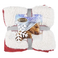 SCRUFFS Одеяло "Winter Snuggle", бордово-белое