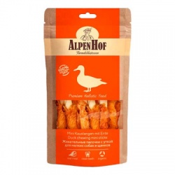 AlpenHof Лакомство Жевательные палочки с уткой для мел собак/щенков 50г