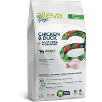 Сухой корм для взрослых собак крупных пород Alleva Holistic Chicken & Duck + Aloe vera & Ginseng Maxi