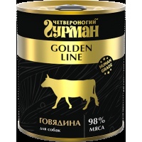 Четвероногий гурман Golden Line консервы для собак с говядиной в желе