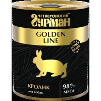 Четвероногий гурман Golden Line консервы для собак с кроликом в желе