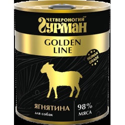 Четвероногий гурман Golden Line консервы для собак с ягненком в желе