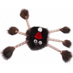 Игрушка для кошки новогодний Паук из норки