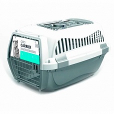 M-Pets Контейнер-Переноска M Giro серо/белый 57,2x36,5x32,76см