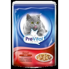 PreVital Classic консервы с говядиной в желе для кошек, 100 г