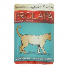 Prolapa Premium консервы кролик и индейка в желе для кошек, 100 г