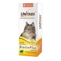 ЮНИТАБС Паста BiotinPlus с Q10 для кошек 120мл