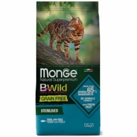 Monge Cat BWild GRAIN FREE беззерновой корм из тунца для стерилизованных кошек 1,5 кг