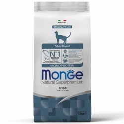 Monge Cat Sterilised корм для стерилизованных кошек 1,5 кг + подарок