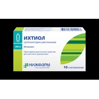Ихтиол суппозитории ректальные, 200мг., уп. 10 шт.