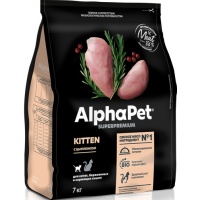 AlphaPet сухой корм для котят, беременных и кормящих кошек, цыпленок