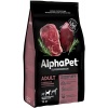 AlphaPet сухой корм для взр. собак ср. пород c Говядиной и потрошками