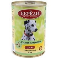 Беркли Local консервы для собак №4 Курица с морковью