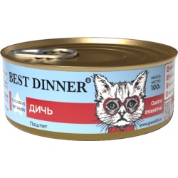 Best Dinner Exclusive Vet Profi Gastro Intestinal консервы для кошек паштет Дичь