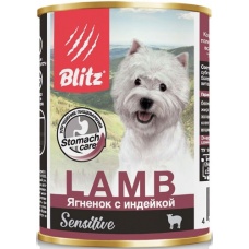 Blitz Sensitiveконсервы для собак Ягненок с индейкой, 400 г