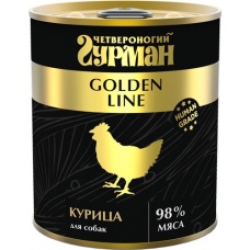 Четвероногий Гурман Golden консервы для собак Курица натуральная в желе