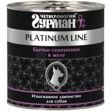 Четвероногий Гурман Platinum консервы для собак Бычьи семенники в желе