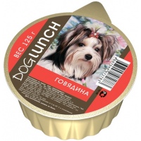 Dog Lunch консервы для собак крем-суфле Говядина