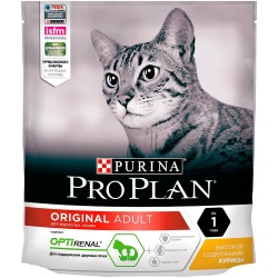 Pro Plan Ориджинал сухой корм для кошек курица