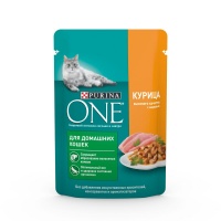 Purina One консервы для дом.кошек курица морковь