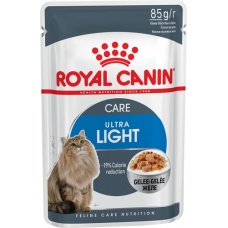 Royal Canin Ultra Light пауч для кошек, склонных к полноте кусочки в желе Мясо