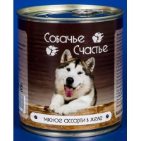 Собачье счастье консервы для собак Мясное ассорти