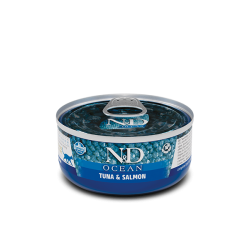 Farmina N&D CAT OCEAN влажный корм для взрослых кошек тунец с лососем, 70 г