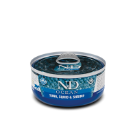 Farmina N&D CAT OCEAN влажный корм для взрослых кошек тунец, кальмар, креветки, 70 г