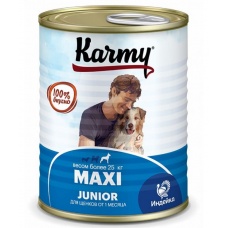 KARMY MAXI Junior влажный корм для щенков крупных пород с индейкой, 340 г