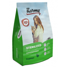 Karmy Sterilized сухой корм для стерилизованных кошек и кастрированных котов с курицей